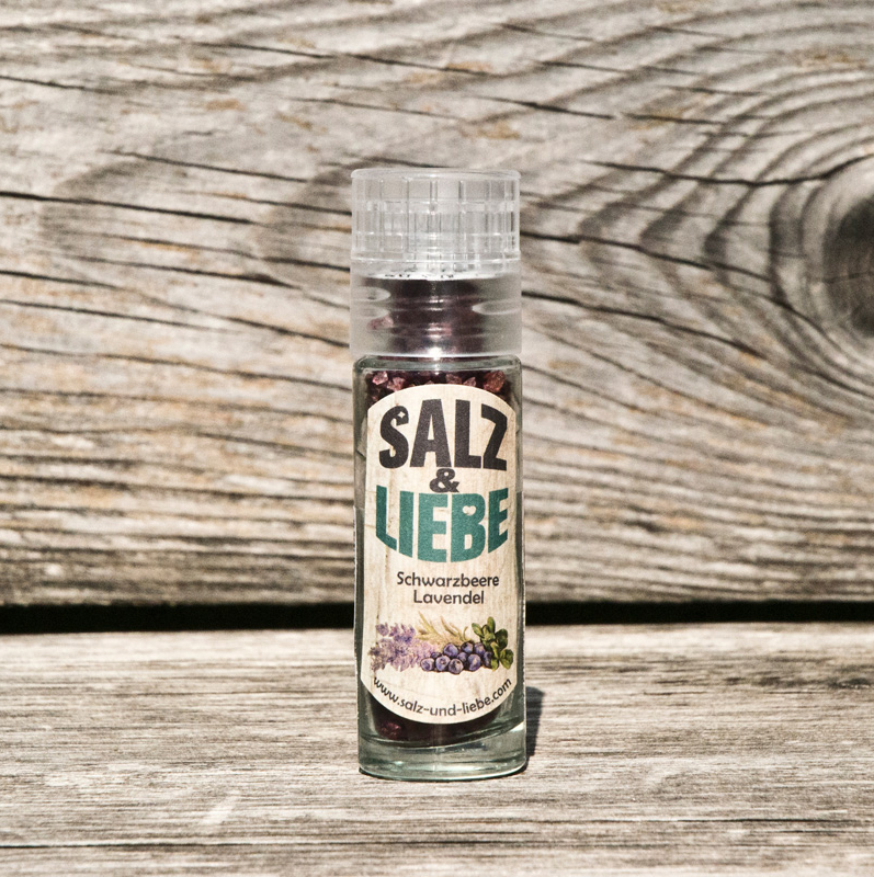 Salz&Liebe BIO Schwarzbeer-Lavendel Salz 25g