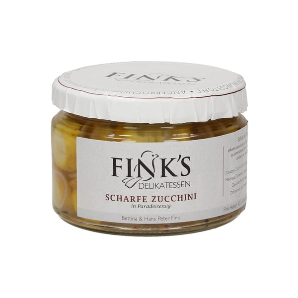 Fink's Delikatessen Scharfe zucchini in Paradeisessig